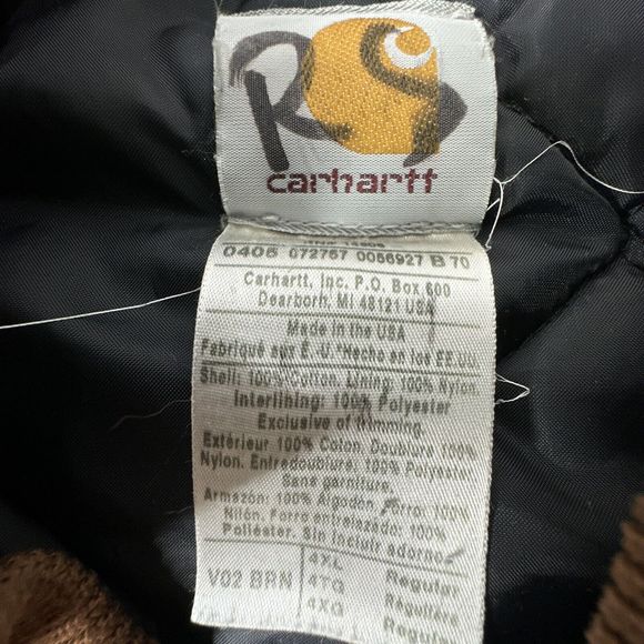 CARHARTT V02 Duck Canvas Vest Quilt Lined Brown Vintage USA Made Size 4XL - Picture 2 of 9